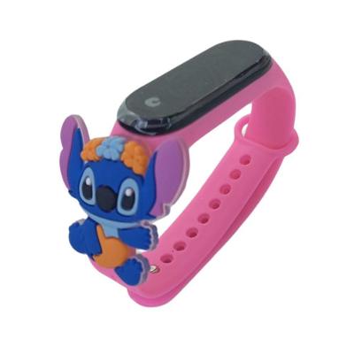 Relógio Infantil Feminino Angel Stitch Tiara Rosa Analógico à Prova D’água Rosa