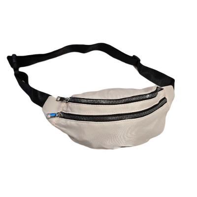 Pochete Celular Academia Cintura 2 Compartimentos em Poliéster e Plástico 13X28X9CM Branco Unissex