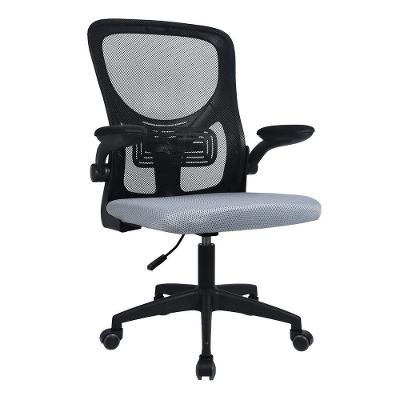 Cadeira Office LC2 Executiva em Tecido com Base Giratória com Altura Ajustável Preto Cinza