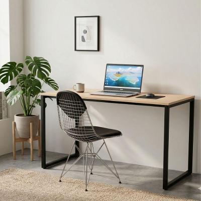Escrivaninha Retangular Loft Industrial Tauari Preto com Pés de Ferro Sonhare Decor