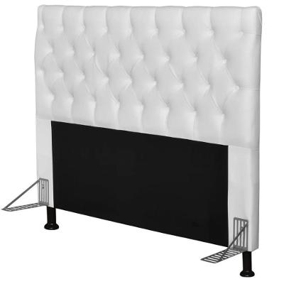 Cabeceira Cama Box Casal 140cm Cristal Sintético Branco - Mv Estofados