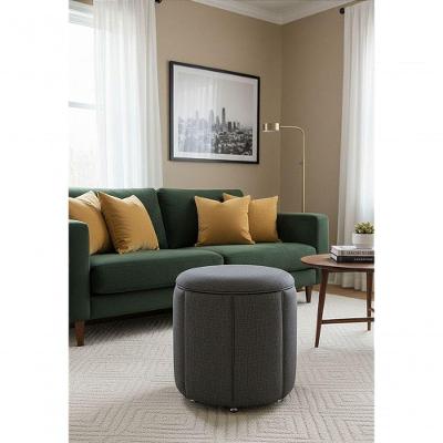 Puff Redondo Baú Não é Segredo Debrum Linho 40x45 Ns0604