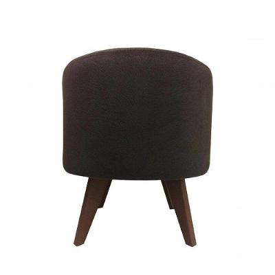Puff Pé Palito Redondo Não é Segredo Suede Animale Marrom Escuro 40x45