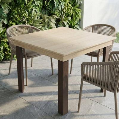 Mesa de Jantar Prime 4 Lugares Quadrada MDF 90cm Castanho-beline Dkadidecor