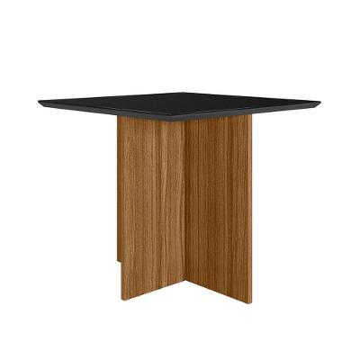 Mesa de Jantar Helô Quadrada Vidro 90CM Off White Pallazio