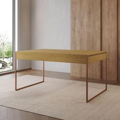 Mesa de Jantar Filadélfia Retangular Tampo Freijó 120CM X 75CM Base Ferro Cobre