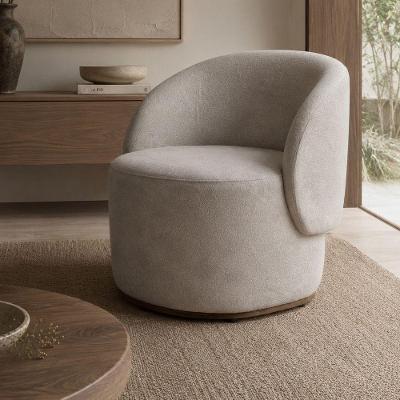 Poltrona Orgânica Premium para Consultórios em Bouclê Italiano Bege Conffort Casa