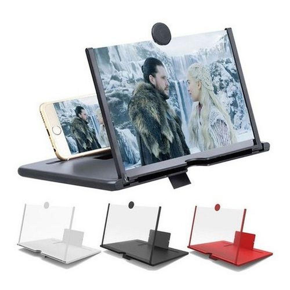 Amplificador Imagem Tela Celular Ampliada Lupa 3D Vermelho - 1