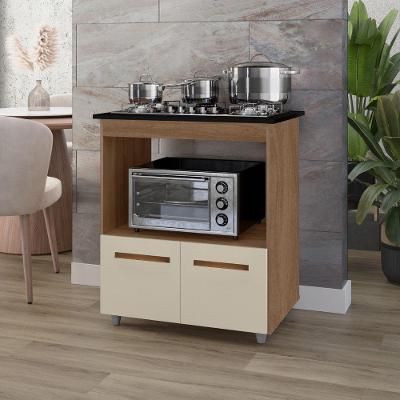 Balcão Para Cooktop Elisa 5 Bocas - Savana/off White
