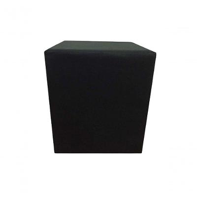 Puff Quadrado Não é Segredo Suede Preto Pé Fixo 40x45 Nspq02tsm-f