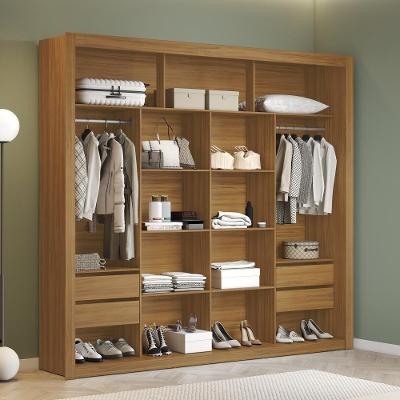 Closet 100% Mdf 4 Gavetas 230 Cm Nt6060 Freijó Amoudi Móveis Freijó