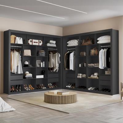 Closet Duplo Nt6060 100% Mdf Preto Tx Amoudi Móveis Preto Tx