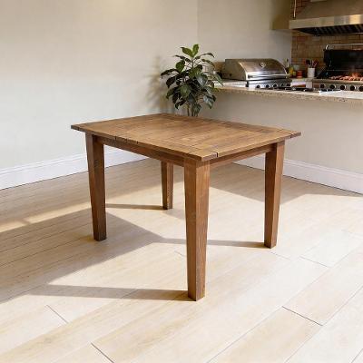 Mesa Extensível Gran W02 Madeira Maciça 110cm Imbuia para Cozinha Lyam Decor