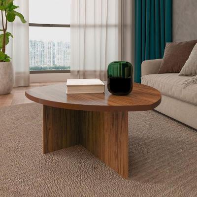 Mesa de Centro Delta Orgânica MDF 25mm Base MDF-MDP 76cm Marrom Artely