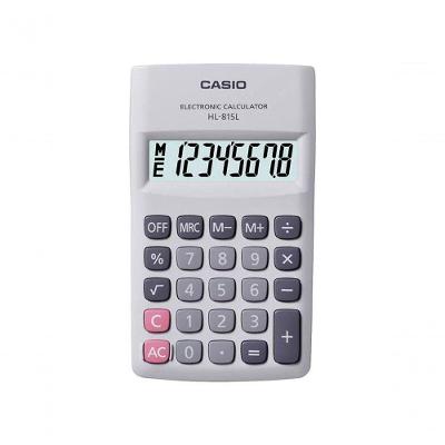 Calculadora de Bolso Casio HL-815L-WE com 8 Dígitos para Uso Diário Branco