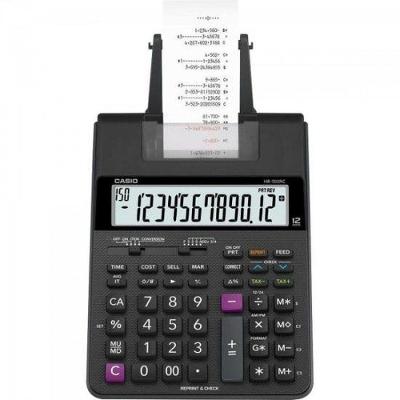 Calculadora com Bobina Casio HR-100RC 12 Dígitos com Impressão em Duas Cores Bivolt com Funções