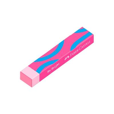 Borracha Faber-Castell Be Bright com Tecnologia Dust Free e Capinha Destacável Rosa