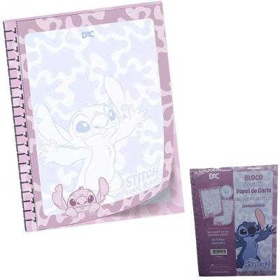 Bloco de Papel de Carta DAC Smart Universitário Stitch 20CM X 27,5CM 48 Folhas Azul