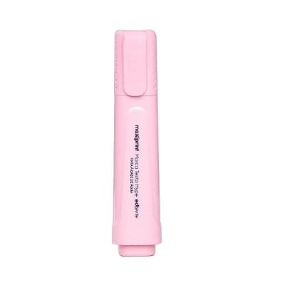 Caneta marca-texto Maxprint Ecowrite Hype com Ponta Chanfrada 5,0MM e Tinta à Base de Água Rosa