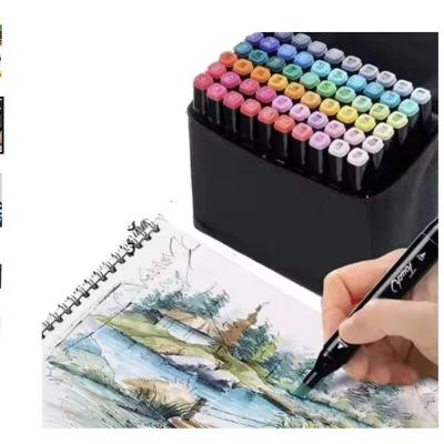 Caneta Marcadora de Cabeça Dupla OEM Marcador Oleoso Lavável 15 e 4 cm 1 Unidade para Uso Escolar