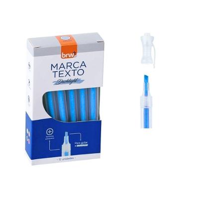 Caneta marca-texto BRW Marca Texto Fluorescente Transparente com Traço 1-4MM Kit 2 Caixas com 12
