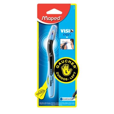 Caneta Maped Visio Pen Canhoto Azul com Design Ergonômico, Ponta Média para Escrita Suave e Secagem