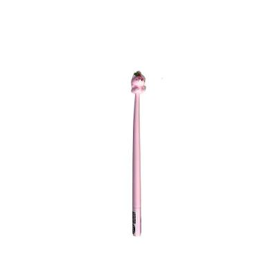 Caneta Gel Lyke Gel Flexível 0.7MM Rainbow Ursinho Rosa com Escrita Suave 1 Unidade Tinta Preta Rosa