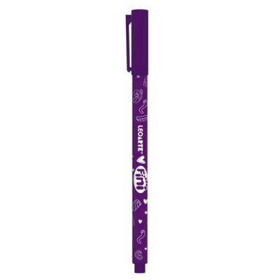 Caneta Gel Colorida Leonora Fini Leonora Roxo Ponta 0.6MM com Escrita Suave e Precisa 1 Unidade Roxo