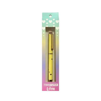 Caneta Esferográfica Yins Brasil Love Yins Paper Ponta 1.0 mm com Tinta Azul de Secagem Rápida Azul