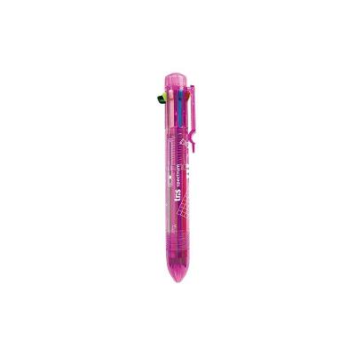 Caneta Esferográfica Tris Holic 8 Cores com Escrita Suave e Precisa, 1 Unidade Rosa