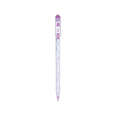 Caneta Esferográfica Tilibra Spin 0,5 mm Ponta Fina com Grip Ergonômico 1 Unidade Roxo