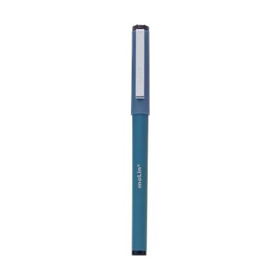 Caneta Esferográfica Molin do Brasil Boss Escrita Azul Ponta Fina 0 e 7mm 1 Unidade Cinza e Azul