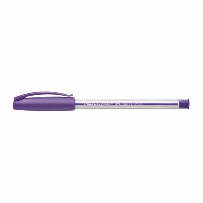 Caneta Esferográfica Faber-Castell Trilux Ponta Fina 1.0 mm Escrita Suave 1 Unidade Violeta