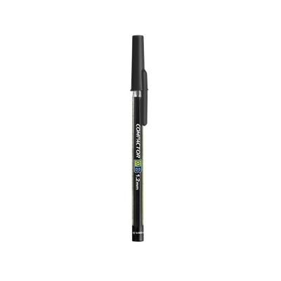 Caneta Esferográfica Compactor 07B 1.2MM com Ponta Grossa para Escrita Macia e Fluida Preto