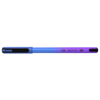 Caneta Esferográfica Cis Move 0.7MM Ponta Tipo Agulha Escrita Suave Tampa Ventilada 1 Unidade Azul