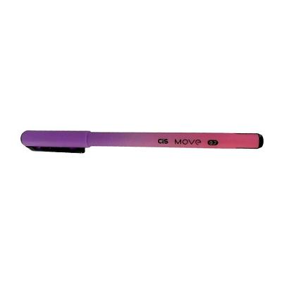 Caneta Esferográfica Cis Move 0.7mm Ponta Tipo Agulha com Escrita Suave 1 Unidade Roxo