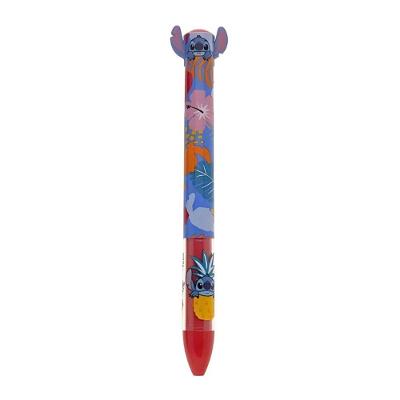Caneta Bicolor Retrátil Molin Stitch 1.0MM com Ponta Fina 1 Unidade Azul e Vermelho