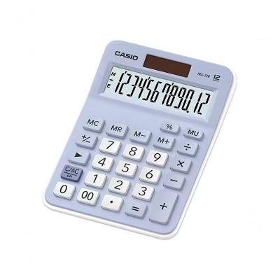 Calculadora de Mesa Casio MX-12B-LB com 12 Dígitos e Cálculo de Percentual Regular Azul