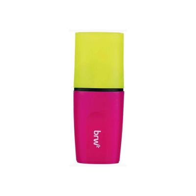 Mini Marca Texto Neon com Cheiro BRW Modelo Amarelo e Rosa (Limão) 1 Unidade Amarelo, Rosa