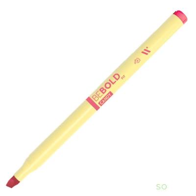 Marca Texto Newpen Be Bold Fit Candy com Ponta Chanfrada para Linhas Finas Ou Largas Vermelho
