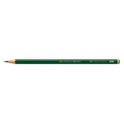 Lápis Preto Técnico Faber-Castell 9000 6B com Grafite de Alta Qualidade Sextavado 1 Unidade
