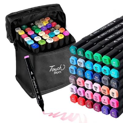 Kit de Canetinhas Coloridas Outras Marcas Ponta Dupla Fina e Chanfrada 36 Cores Multicolorido