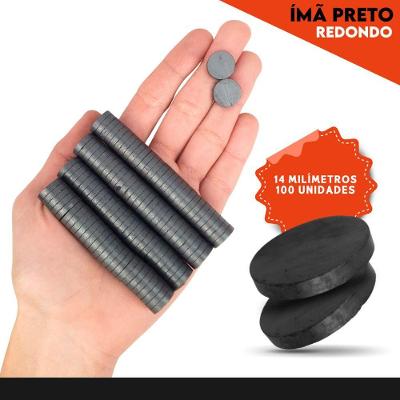 Ímã Redondo OEM Imã Kit C 100 Diversos Tamanhos Mazzal Fixação em Superfícies Metálicas 14mm Preto