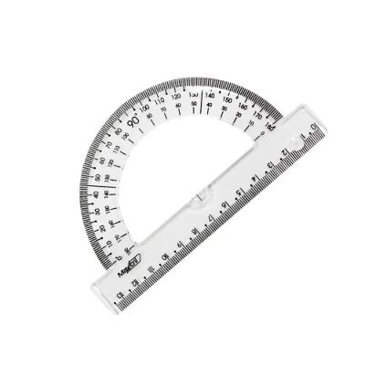 Transferidor Maxcril 180° Max Premium com Escala Precisa 18CM 1 Unidade Transparente