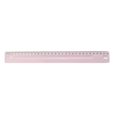 Régua Dello Régua de 30cm Dello Rosa Pastel em Poliestireno com Espessura de 3 e 4mm