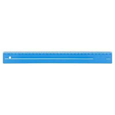 Régua Dello Full Color Transparente com Marcações Nítidas 30CM 1 Unidade Azul