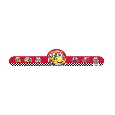 Régua Bracelete Lyke 30CM Divertida Carros em Silicone 1 Unidade Vermelho