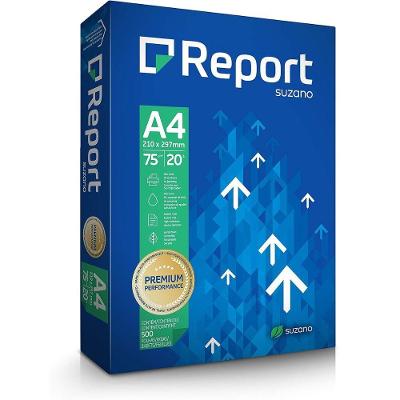 Papel Sulfite Report Premium A4 75G com 500 Folhas para Uso Escolar e Escritório Branco