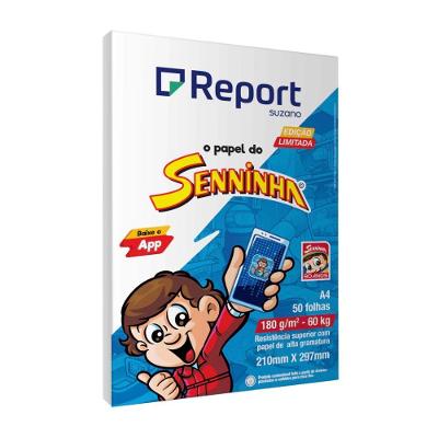 Papel Sulfite A4 Report Senninha A4 180G 210MM X 297MM Pacote com 50 Folhas Branco