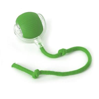 Brinquedo para Gatos OEM Bola de Rolamento Automática com Cauda Falsa em PC e Silicone Verde 5CM Kit